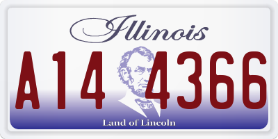 IL license plate A144366