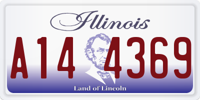 IL license plate A144369