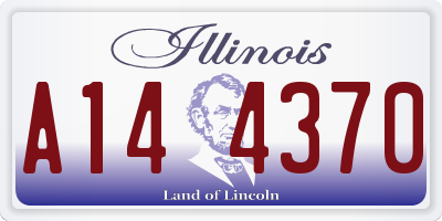 IL license plate A144370