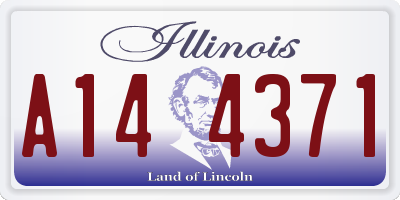 IL license plate A144371