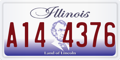 IL license plate A144376