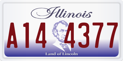 IL license plate A144377
