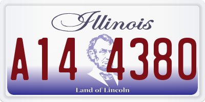 IL license plate A144380