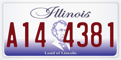 IL license plate A144381