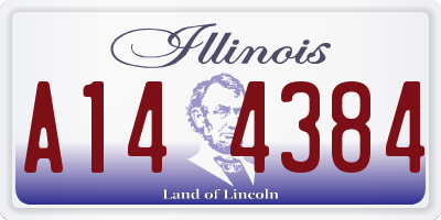 IL license plate A144384