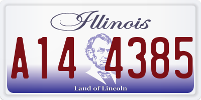 IL license plate A144385