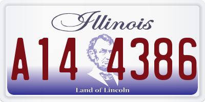 IL license plate A144386