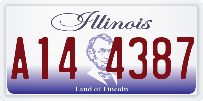 IL license plate A144387