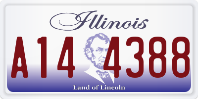 IL license plate A144388