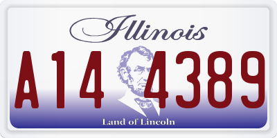 IL license plate A144389