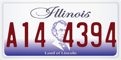 IL license plate A144394