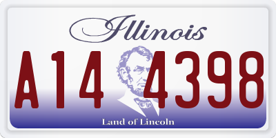 IL license plate A144398