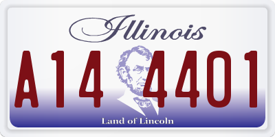 IL license plate A144401