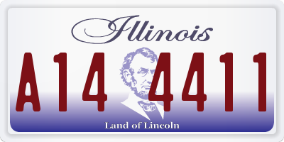 IL license plate A144411