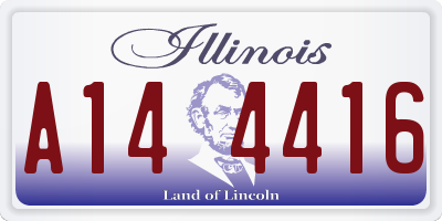 IL license plate A144416