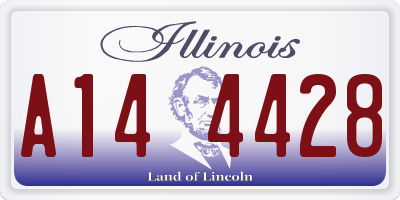 IL license plate A144428