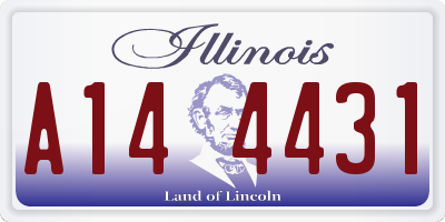 IL license plate A144431