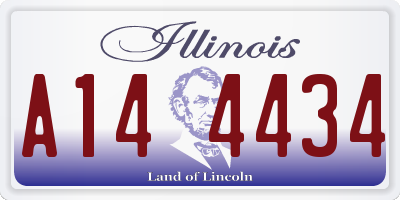 IL license plate A144434