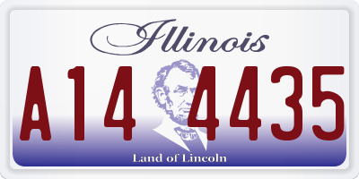 IL license plate A144435
