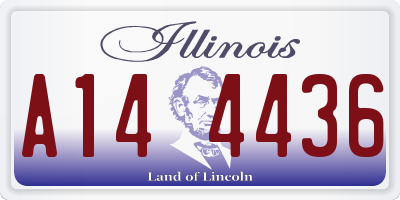 IL license plate A144436