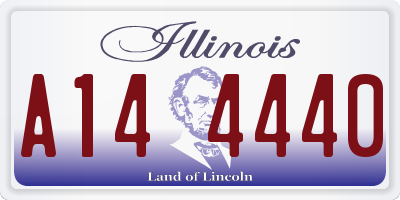 IL license plate A144440