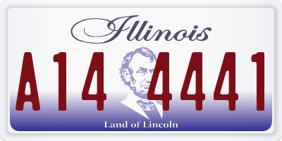 IL license plate A144441