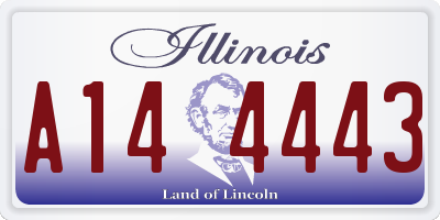 IL license plate A144443