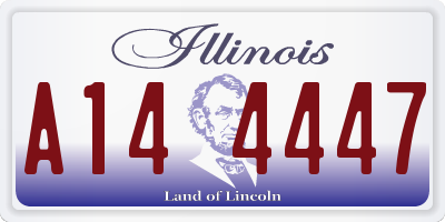 IL license plate A144447