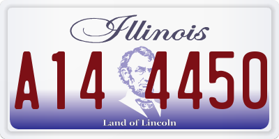 IL license plate A144450