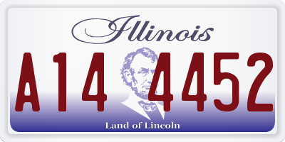 IL license plate A144452