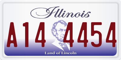 IL license plate A144454