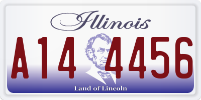 IL license plate A144456