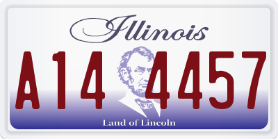 IL license plate A144457