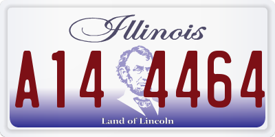 IL license plate A144464