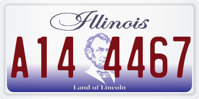 IL license plate A144467