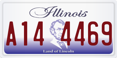 IL license plate A144469