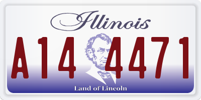 IL license plate A144471