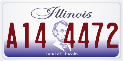 IL license plate A144472