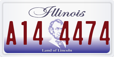 IL license plate A144474