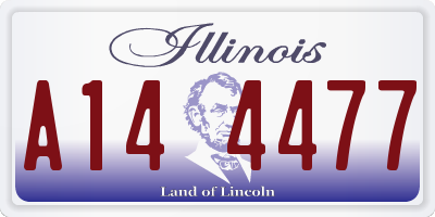 IL license plate A144477