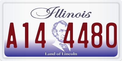 IL license plate A144480