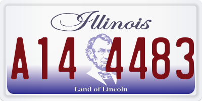 IL license plate A144483