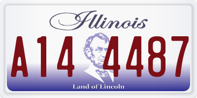 IL license plate A144487