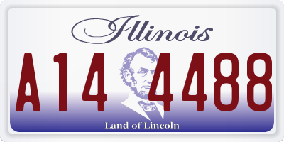 IL license plate A144488