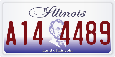 IL license plate A144489