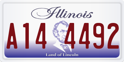 IL license plate A144492