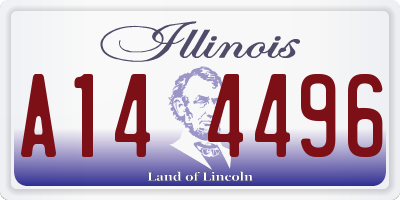 IL license plate A144496