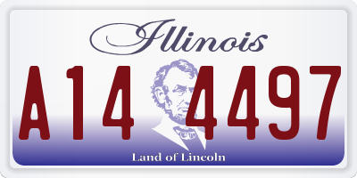 IL license plate A144497