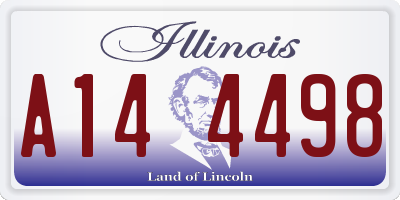 IL license plate A144498