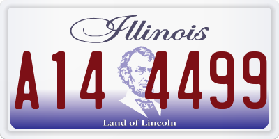 IL license plate A144499